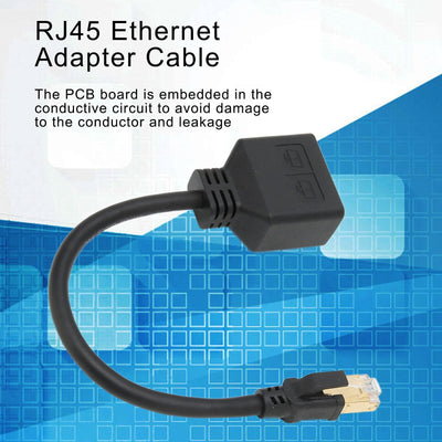 VBESTLIFE RJ45-Ethernet-Splitter, 1 Stecker auf 2 Weibliche Ports LAN-Ethernet-Splitter-Adapter für Alle Netzwerke Geeignet, Geeignet für Super Cat5, Cat5e, Cat6, Cat7