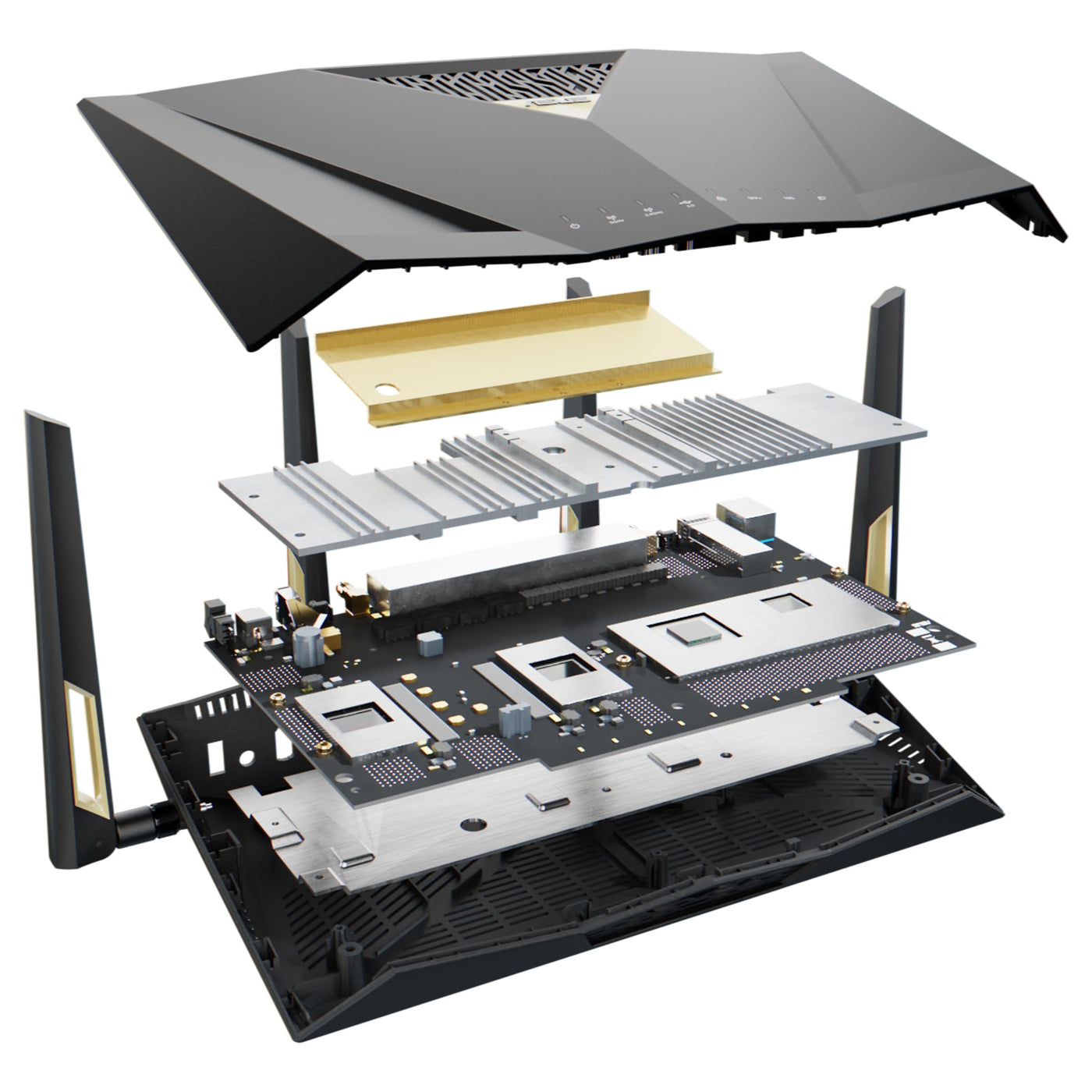 ASUS RT-BE88U Dualband WiFi 7 AiMesh Extendable Performance Dual-Band Router (WiFi 7, 4K-QAM, MLO, 2X 10G Ports, SFP+, 4X 2.5G Ports, Vier 1G Ports, bis zu 5X SSIDs, 34G WAN-LAN Kapazität, VPNs)