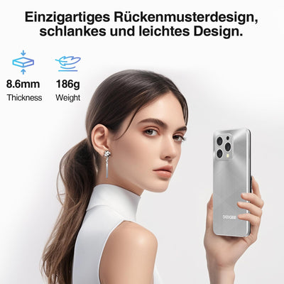 DOOGEE N55 Plus(20GB+128GB) Android 14 Smartphone Ohne Vertrag, 90Hz Handy Ohne Vertrag Octa Core 6,56" HD+, 5150mAh Handy Günstig,13MP+8MP Simlockfreie Handys 4G Dual SIM/Face ID/Widevine L1/GPS/OTG