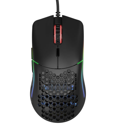 Glorious Gaming Model O Wired Gaming Mouse – superleichtes Wabendesign mit 67 g, RGB-Beleuchtung, Pixart 3360 Sensor, Omron-Schaltern, beidhändig – Mattschwarz