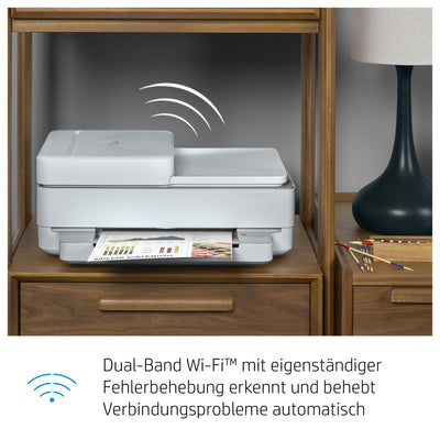 HP ENVY 6420e Multifunktionsdrucker, 20€ Cashback, 3 Monate gratis drucken mit HP Instant Ink inklusive, HP+, Drucker, Kopierer, Scanner, Mobiler Faxversand, WLAN, Automatischer Dokumenteneinzug