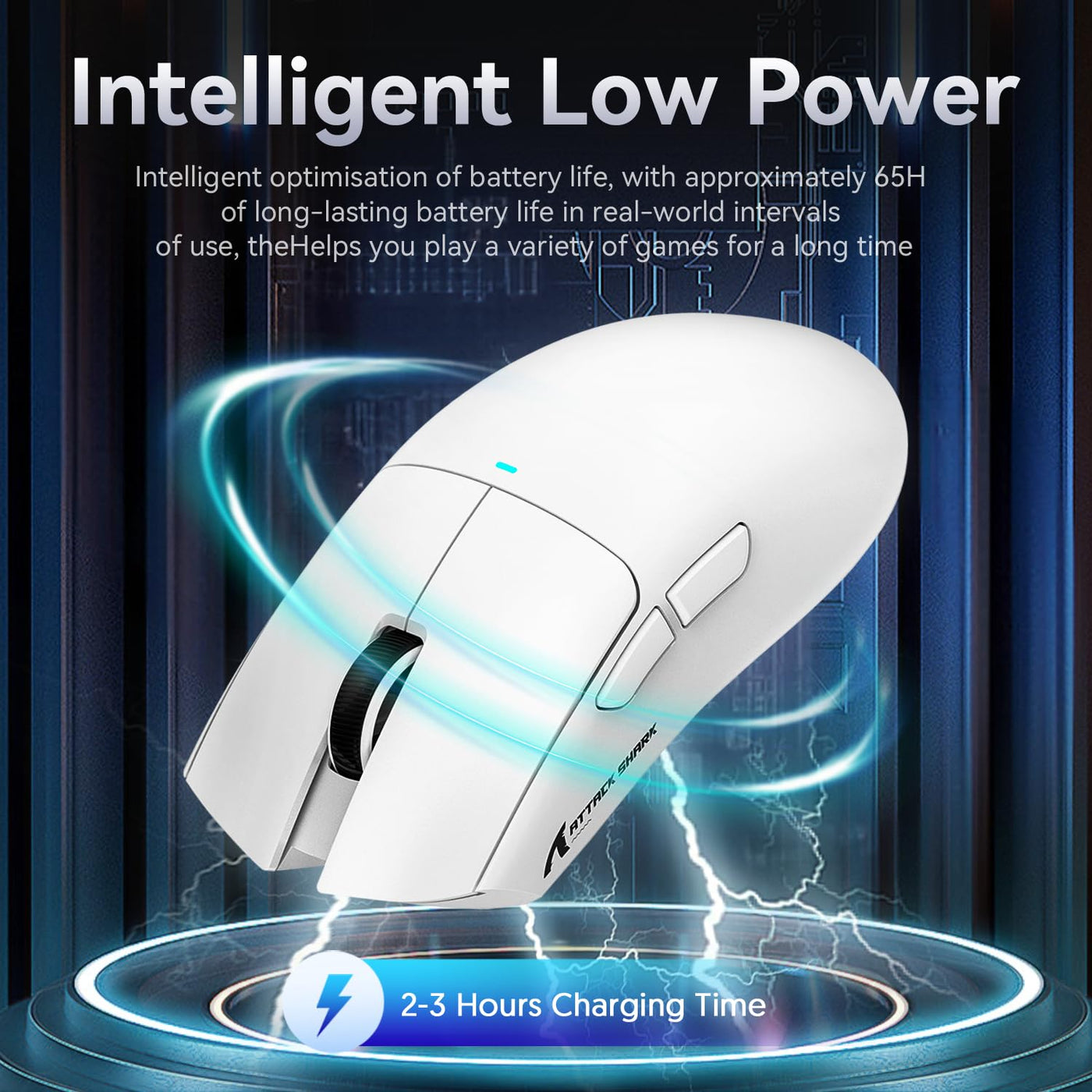 ATTACK SHARK X11 Gaming Mouse mit Magnetic Charging Dock, PixArt PAW3311 Gaming Sensor, BT/2.4G Wireless/Wired Gaming Mouse, 22000 DPI, Office Mice Gamer Mice Mice for Win11/Xbox/PS/Mac (White)