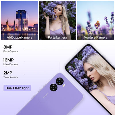 UMIDIGI G3 Plus Smartphone Ohne Vertrag (2023),Android 13 Handy, 8GB+128GB/1TB Simlockfreie Handys,6,52" HD+Display,5150mAh,13MP, 4GDualSIMSchulkinder Handy/Face ID/Fingerabdruck/OTG/GPS(Schwarz)