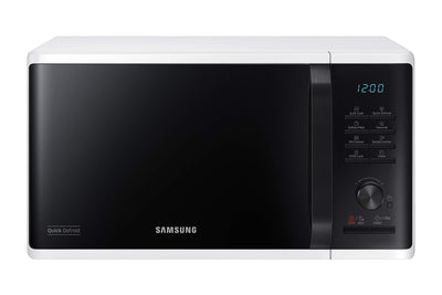 Samsung MS2AK3515AW/EG Mikrowelle, 800 W, 23 ℓ Garraum, 48,9 cm Breite, Quick Defrost, 29 Automatikprogramme, Weiß