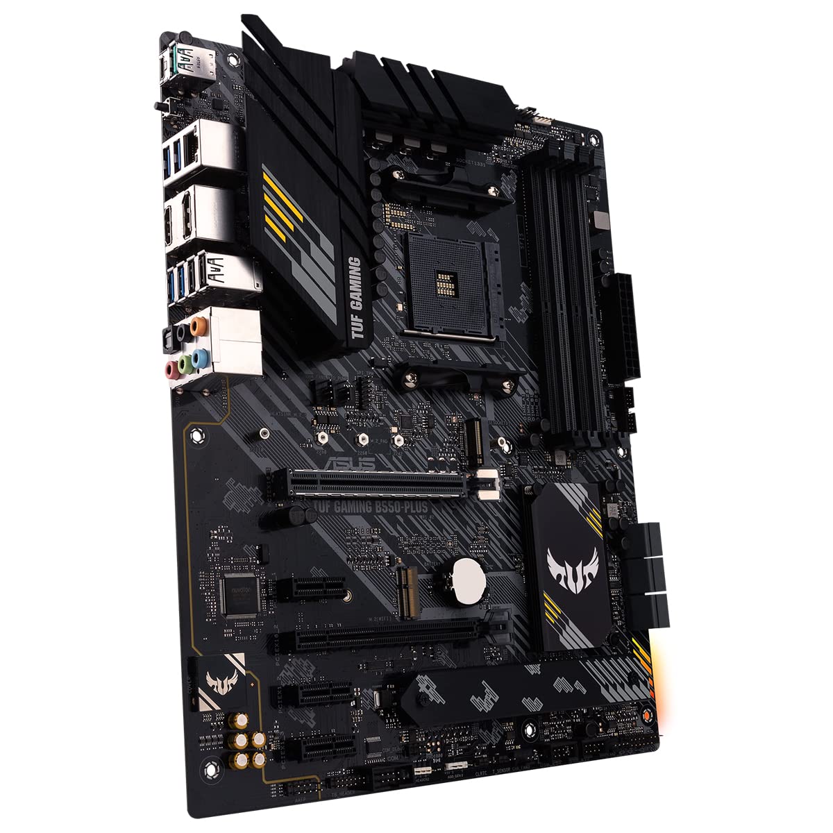 ASUS TUF Gaming B550-Plus Mainboard Sockel AM4 (ATX, Ryzen, PCIe 4.0, 2x M.2, 2Gbit/s Ethernet, SATA 6Gbit/s, USB 3.2 Gen 2 Typ-A/C, Aura Sync)