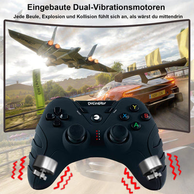 DuLingKer PC Controller Wireless, PS3 Controller PC Gamepad mit Hall Effect Joystick und Dual Vibration, 2,4G Wireless Gaming Controller für PC Windows, Laptop, PS3, Android TV, Steam, Raspberry Pi