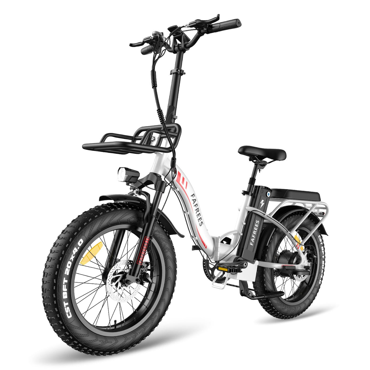 Fafrees F20 Max Elektrofahrräder, Faltbare Elektrofahrrad für Damen und Herren, 20 Zoll E-Fahrrad mit Abnehmbarer 48V22.5Ah Akku, 25km/h, Ebike Max Reichweite 120 km, Weiß