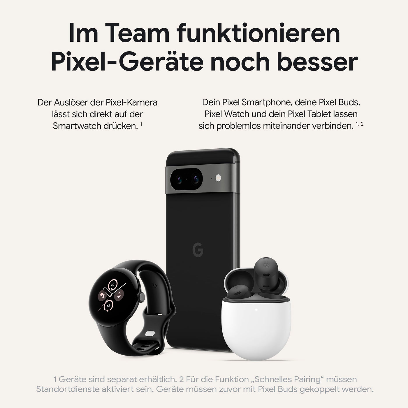 Google Pixel 8 – Android-Smartphone ohne SIM-Lock mit leistungsstarker Pixel-Kamera, 24 Stunden Akkulaufzeit und leistungsstarken Sicherheitsfunktionen – Rose, 256GB