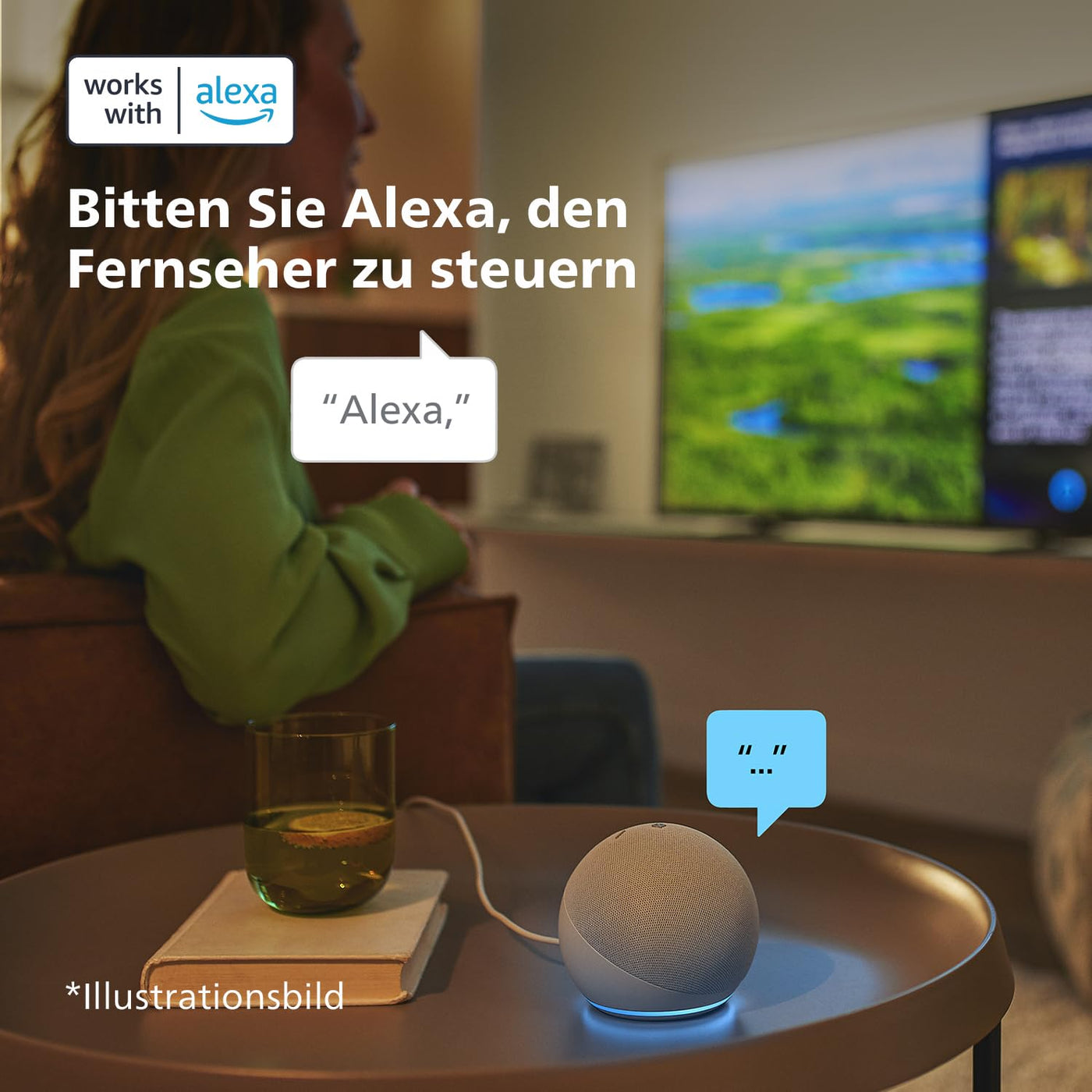 Philips 55PUS7009 4K LED Smart TV - 55-Zoll Display mit Pixel-präziser Ultra HD Titan OS Plattform und Dolby Atmos-Klang. Funktioniert mit Alexa und Google Sprachassistent – Schwarz