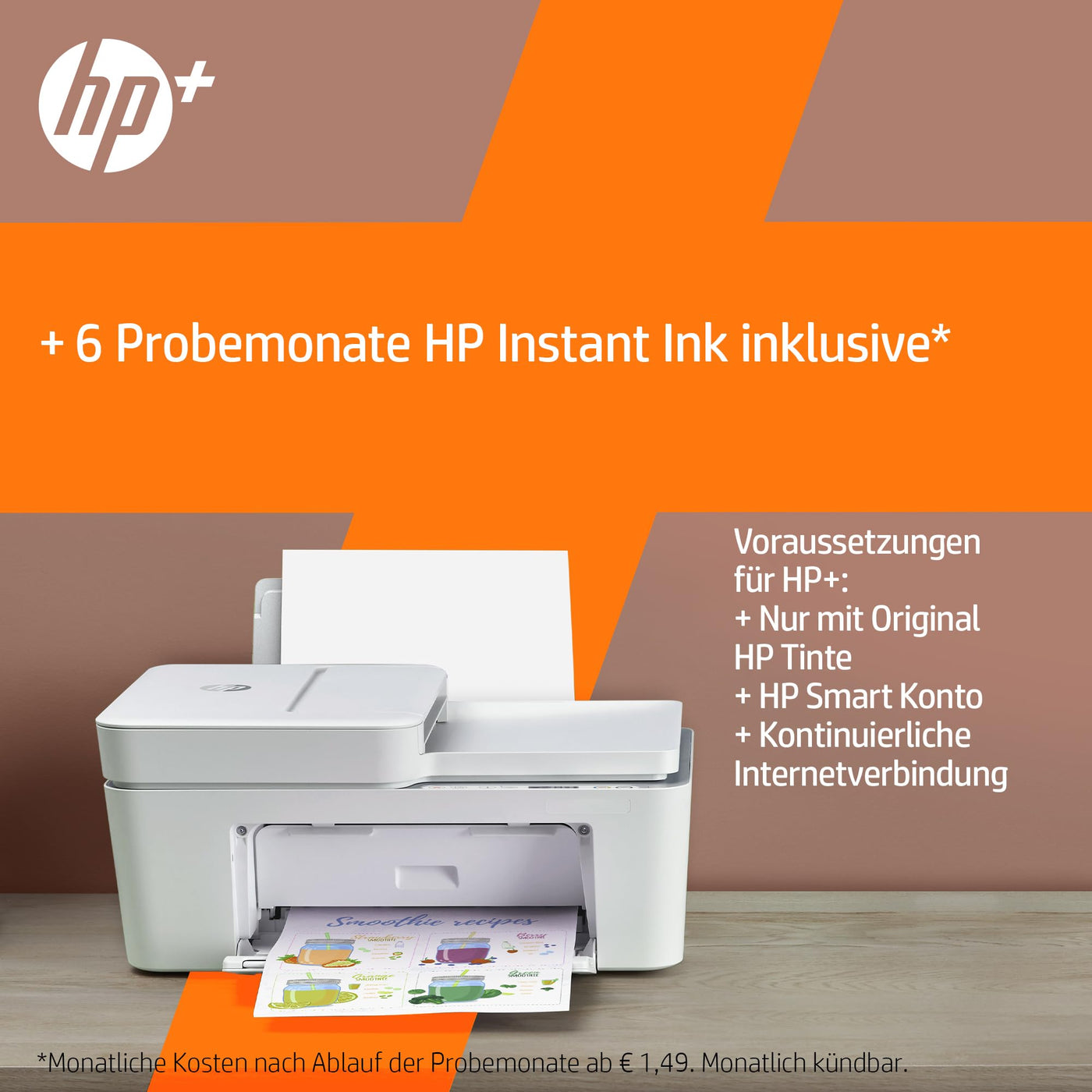 HP DeskJet 4120e Multifunktionsdrucker, 6 Monate gratis drucken mit HP Instant Ink inklusive, HP+, Drucker, Kopierer, Scanner, Mobiler Faxversand, WLAN, Automatische Dokumentenzuführung