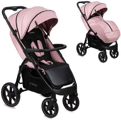 MoMi MIYA EVA, Kinder-Buggy Kinderwagen ab dem 6. Monat (bis 22 kg), regulierbarer 5-Punkt-Sicherheitsgurt, Einkaufskorb, Fußsack, Getränkehalterung, Regenschutz und Insektenschutz