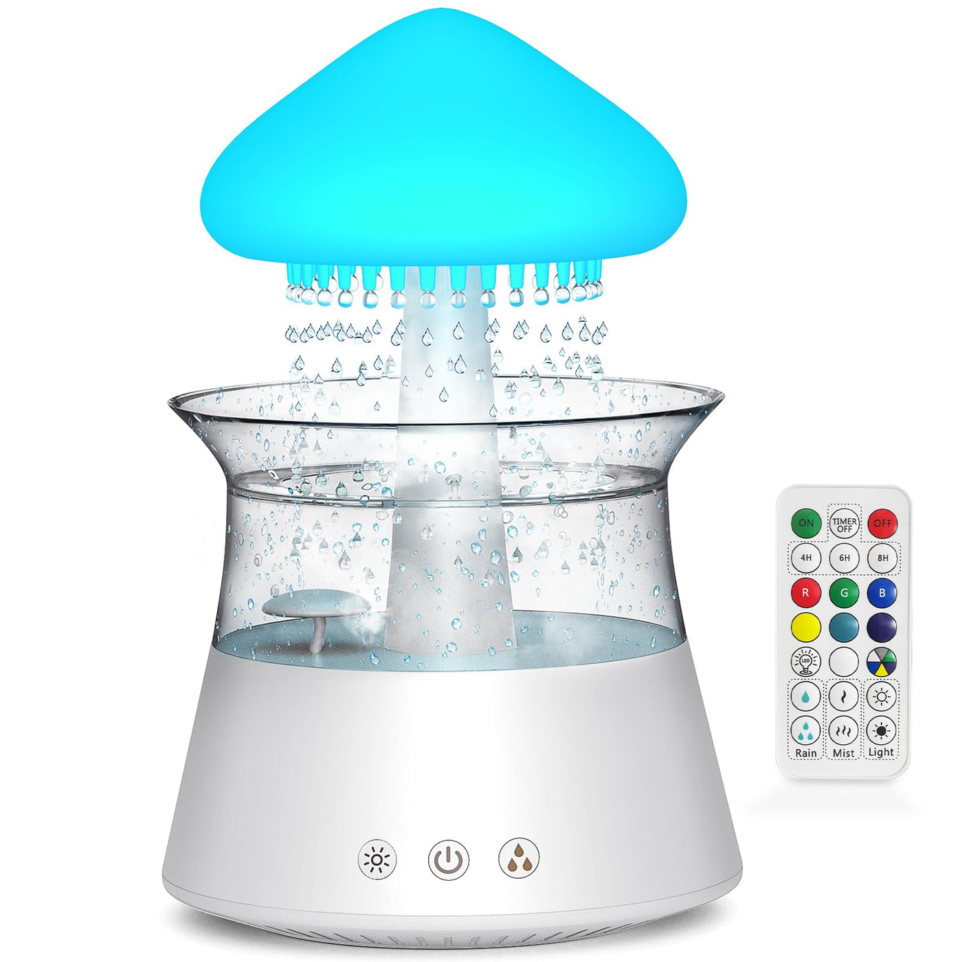 Diffuserlove Regen Wolken luftbefeuchter Rain Cloud Humidifier mit Fernbedienung Pilz Wasser Lampe Raumbefeuchter Schlafzimmer Regentropfen Luft luftbefeuchter Schlafzimmer Air Humidifier