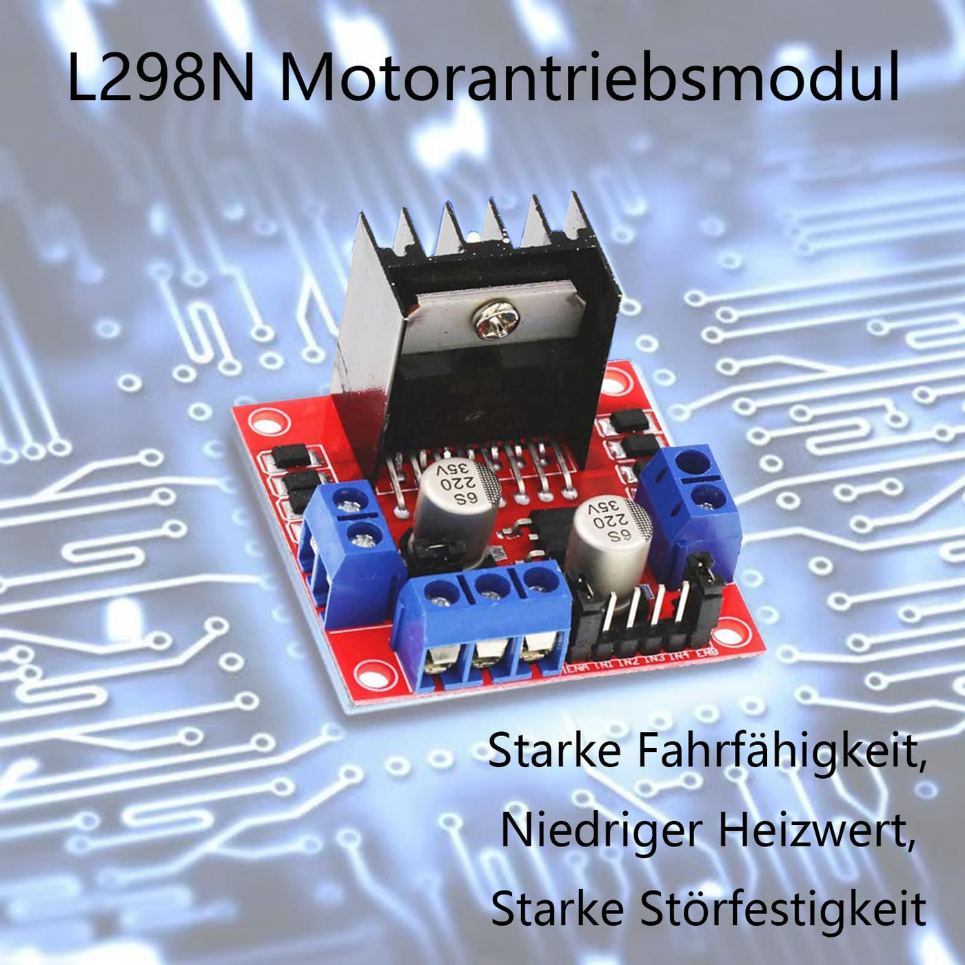 4 pcs L298N Motor Drive Controller Board Modul Dual H Brücke DC Schrittmodul für Arduino