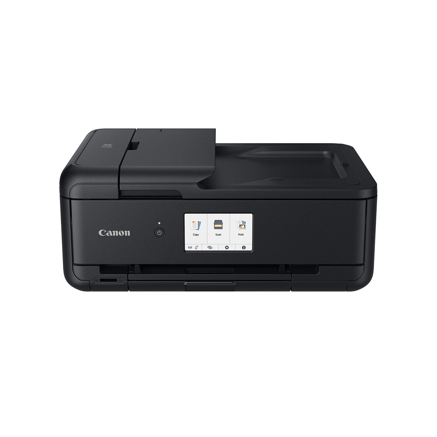 Canon PIXMA TS9550a Drucker Farbtintenstrahl Multifunktionsgerät DIN A4 A3 (Drucker A3, Scanner, Kopierer, 5 Separate Tinten, WLAN, LAN, Print App, 2 Papierzuführungen, Duplexdruck) schwarz