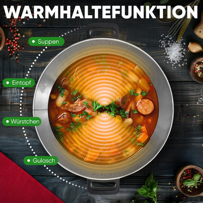 ProfiCook® 2in1 Heißgetränke- & Einkochautomat | 32L Tank | Warmhaltefunktion | Timer | 2100W | 30°C - 100°C | Einkochtopf Edelstahl | Heiß-Getränkespender mit Ablaufhahn | PC EKA 1283