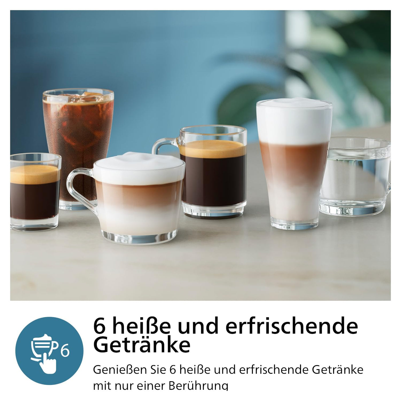 PHILIPS 3300 Series Kaffeevollautomat - 6 Getränke, Modernes Farb-Touchscreen-Display, LatteGo-Milchsystem, SilentBrew, 100% Keramikmahlwerk, AquaClean Filter. Schwarzchrom (EP3347/90)