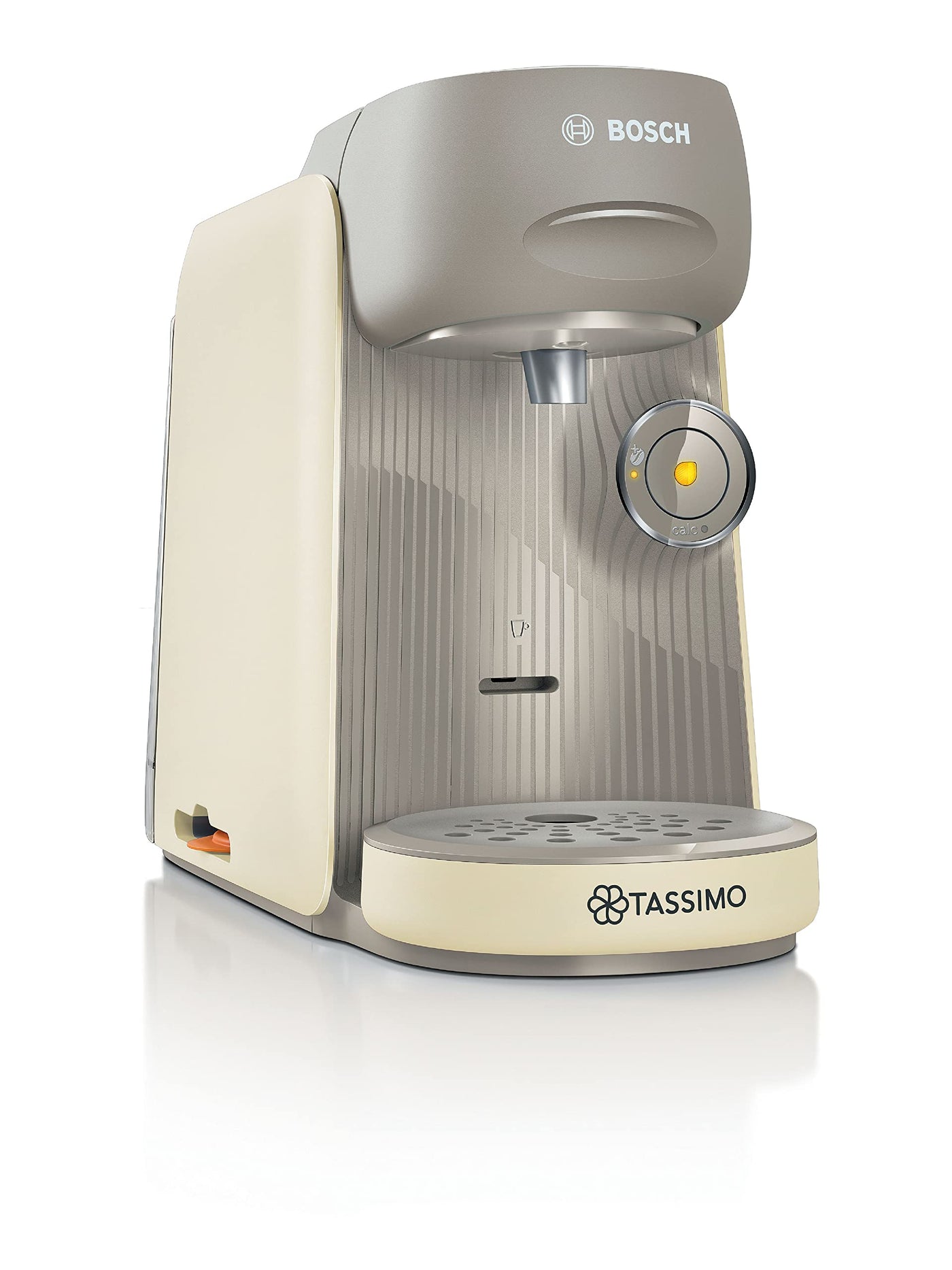 Bosch Tassimo Finesse Kapselmaschine TAS16B7 Kaffeemaschine by, 70 Getränke, intensiverer Kaffee auf Kopfdruck, Abschaltautomatik, perfekt dosiert, platzsparend, 1400 W, creme