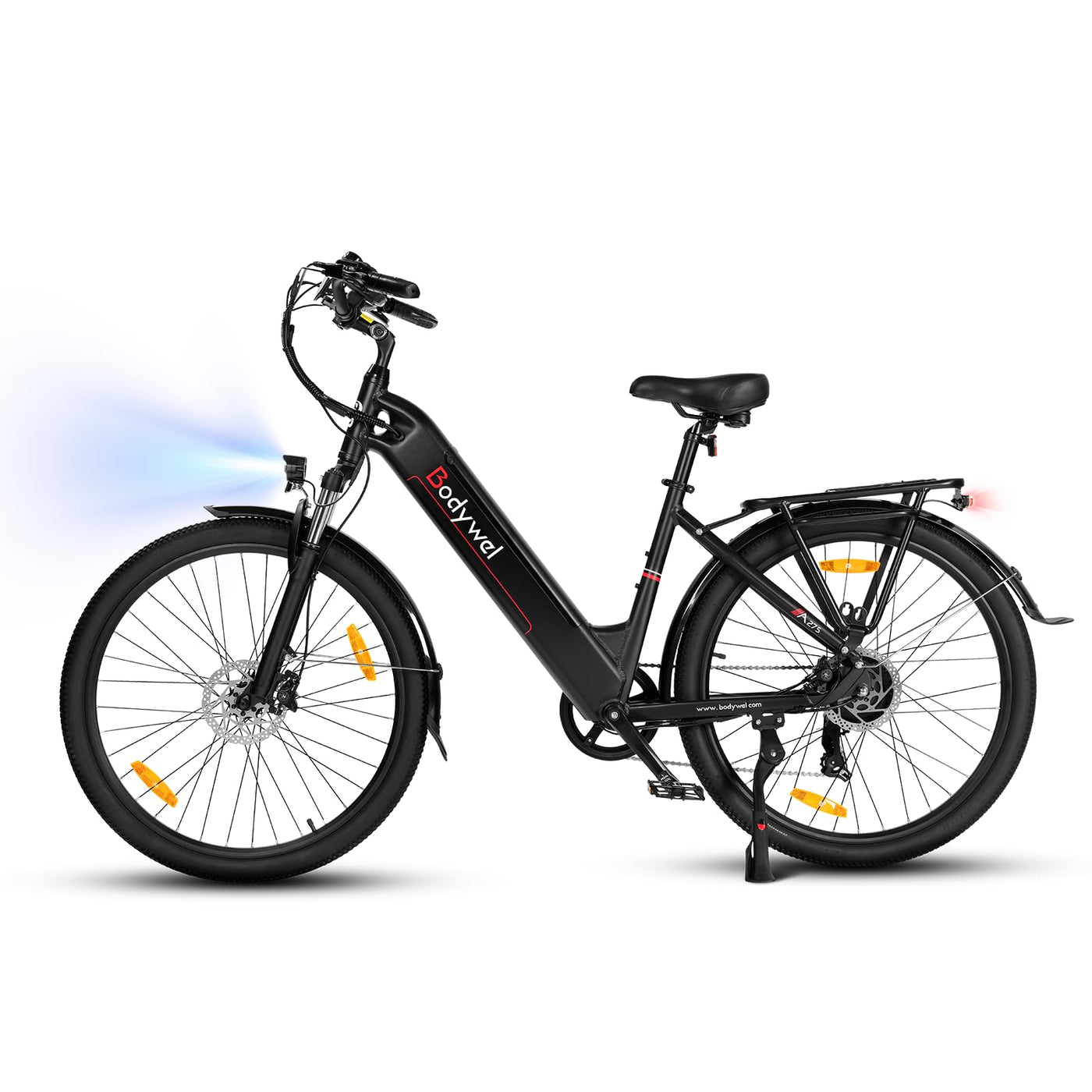 Bodywel 27,5 Zoll A275 E-Bike Elektrofahhrad Damen Herren I 7 Gang-Schaltung I APP Funktion I 250W Motor + Batterie abnehmbar 36V 15Ah