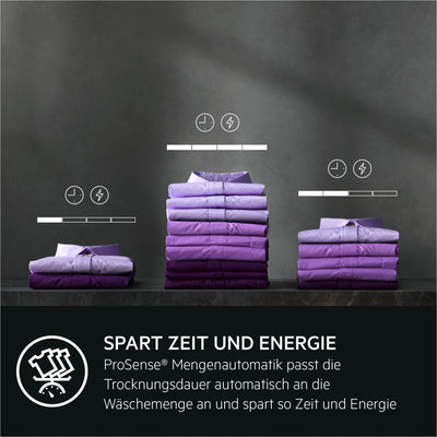 AEG Wärmepumpentrockner 9 kg – Serie 7000 SensiDry schonendes & energiesparendes Trockenverfahren – A+++ – Mengenautomatik – Schontrommel – Knitterschutz – TR7T65690