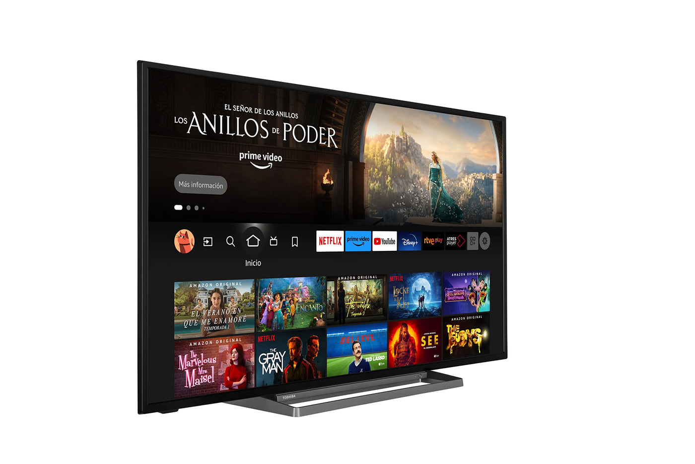 Téléviseur/Fire TV Toshiba 55UF3D63DA 55 pouces (4K Ultra HD, HDR Dolby Vision, Smart TV, triple tuner, Alexa intégré, Bluetooth, son par Onkyo)