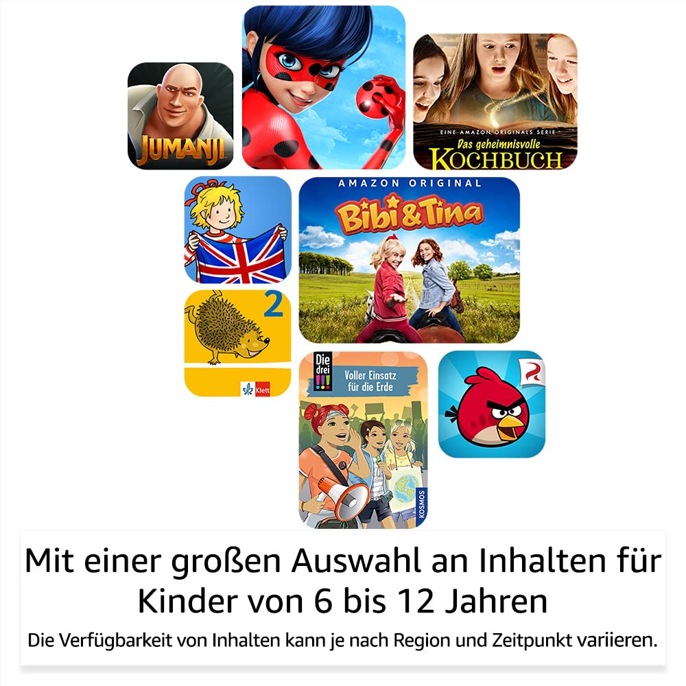 Das neue Fire HD 8 Kids Pro-Tablet, 8-Zoll-HD-Display, für Kinder von 6 bis 12 Jahren, 13 Stunden Akkulaufzeit, kindgerechte Hülle, 32 GB (2022), Regenbogen-Design