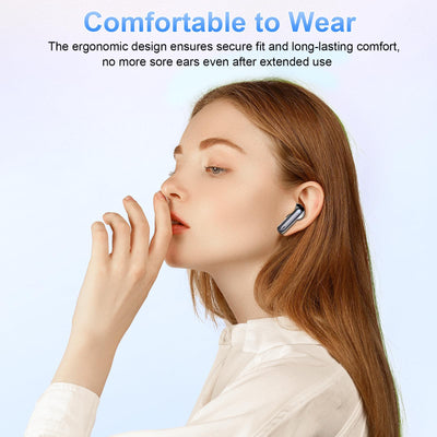 Bluetooth Kopfhörer, Kopfhörer Kabellos Bluetooth 5.3 In Ear Kopfhörer mit 4 ENC Noise Cancelling Mic, Kabellose Kopfhörer Tiefer Bass Wireless Earbuds 40Std, IP7 Wasserdicht Ohrhörer LED Anzeige