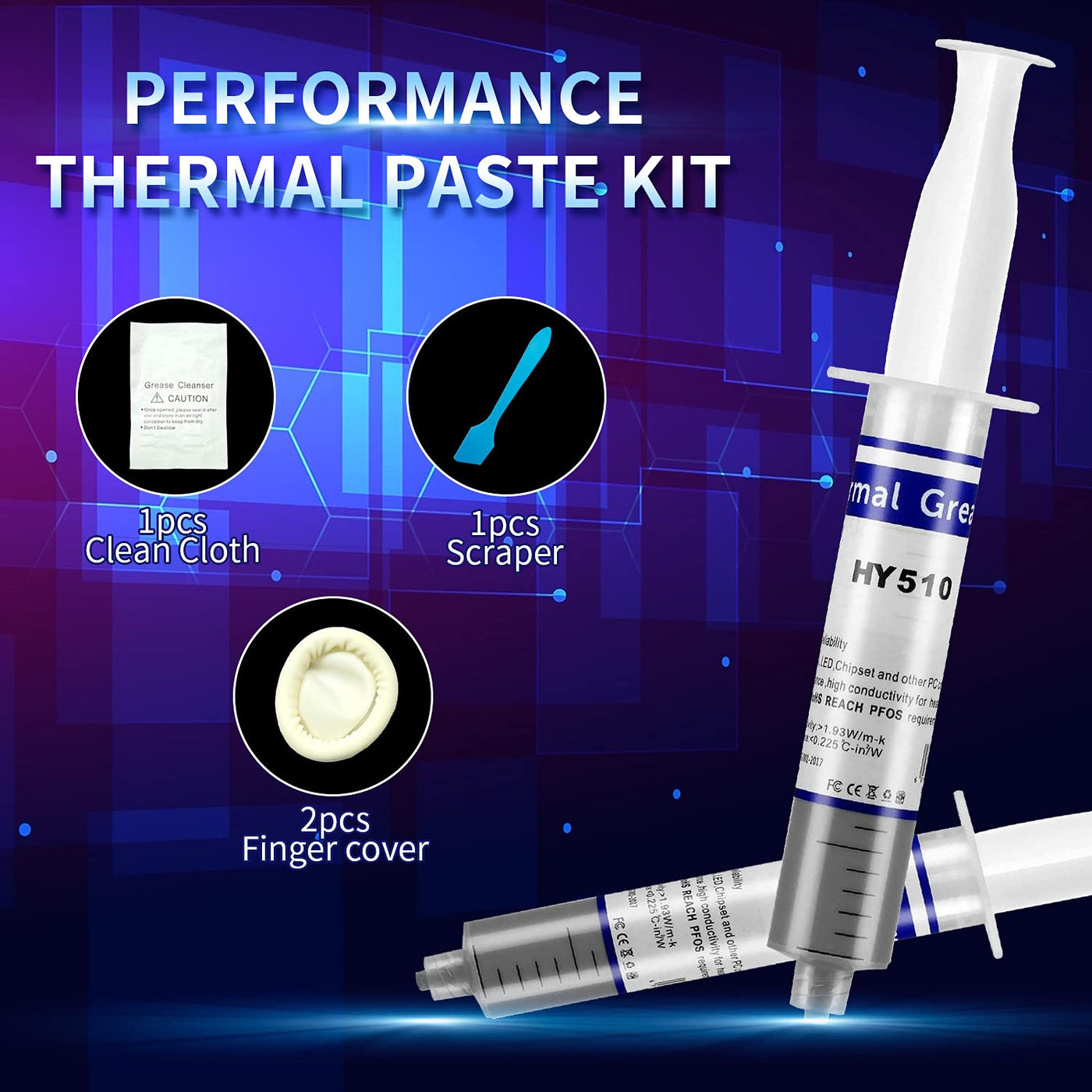 MoneyQiu HY-510(25Gramm)> 1.9 W/m.K-CPU Wärmeleitpaste PC kühlpaste Leitpaste Thermal Paste für CPU GPU PS4 PC..