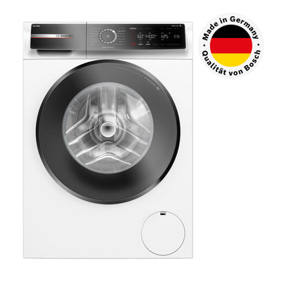 Bosch WGB244A40, Serie 8, Smarte Waschmaschine, 1-9kg, 1400 UpM, Made in Germany, Maximale Energie- und Wasserersparnis, i-DOS mit Waschmittelscan, Iron Assist, Nachlegefunktion, AquaStop