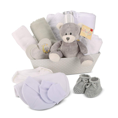 Baby Box Shop Geschenke Babyparty - 12 Gender Reveal Geschenk, Baby Geschenkset, Neugeborenen Geschenk, Willkommen Baby Geschenk, Baby Geschenk Neutral - Geschenksets Für Babys - Grau