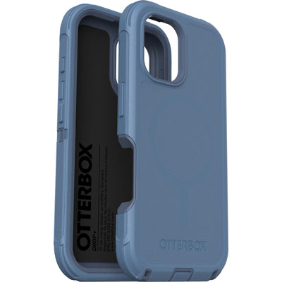 OtterBox Defender Series MagSafe Hülle für iPhone 16, stoßfest, sturzsicher, extrem robust, Schutzhülle, 7X getestet nach Militärstandard, Blau, Keine Einzelhandelsverpackung