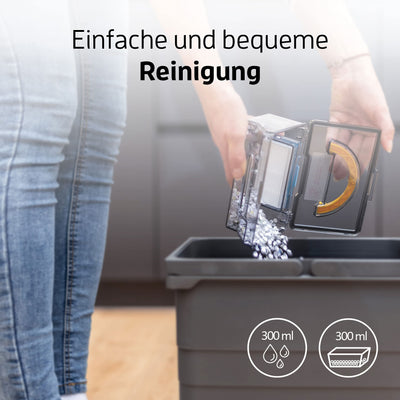 ZACO V5sPro Saugroboter mit Wischfunktion, automatischer Staubsauger Roboter, 2in1 nass Wischen bis zu 180qm oder Staubsaugen, für Hartböden, Fallschutz, beutellos, mit Ladestation, 22W, 300ml, Gold