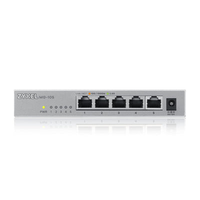 Zyxel 2,5G Multi-Gigabit Unmanaged Switch mit fünf Ports für Home Entertainment oder SOHO-Netzwerke [MG-105]