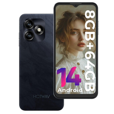 HOTWAV Note 15 Smartphone Ohne Vertrag, Android 14 Octa Core 8GB+64GB/1TB Erweiterbar Handy Ohne Vertrag, 6.6" HD+ Display 5160mAh Handy Günstig, 13MP+5MP Kamera Dual SIM 4G Simlockfreie Handys