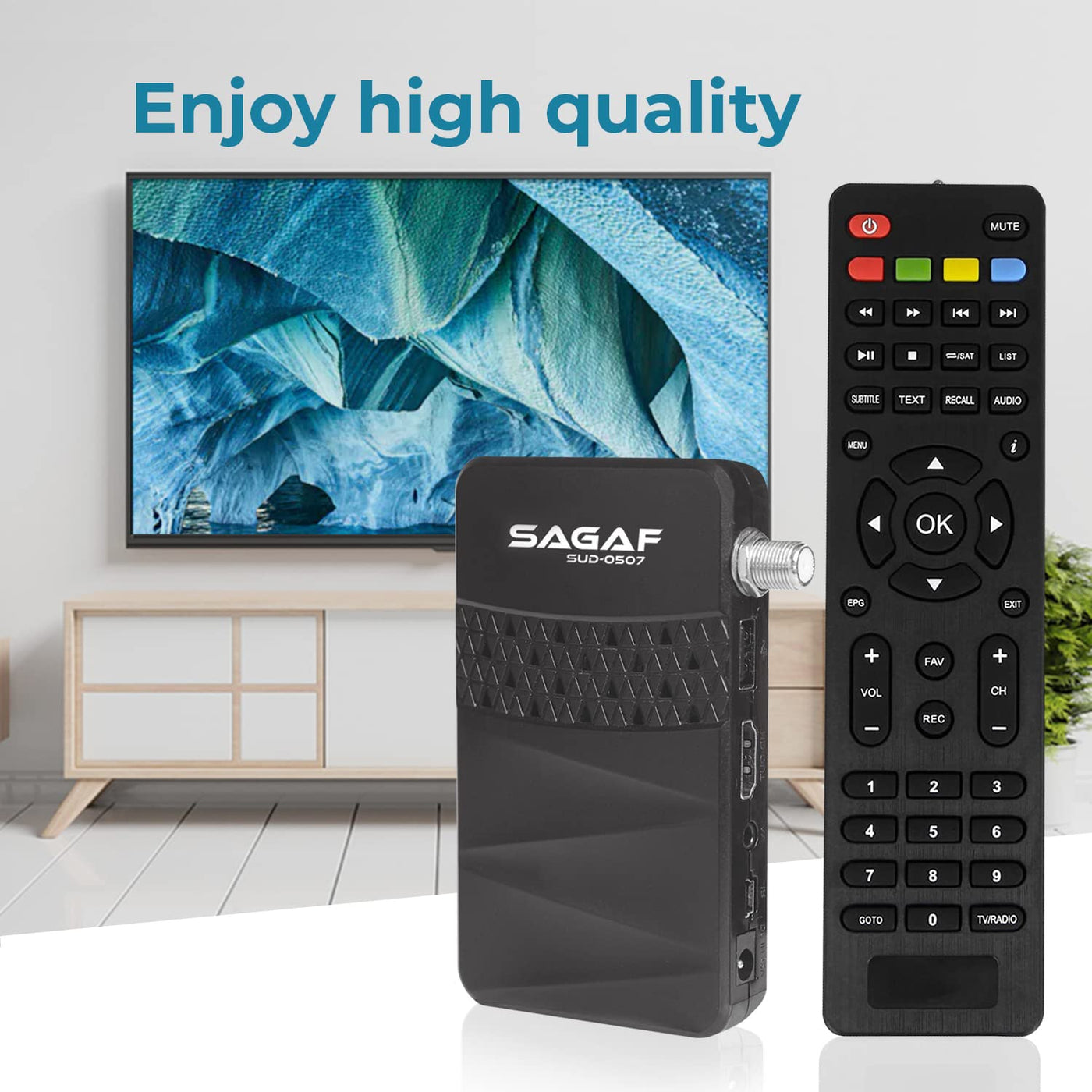 LEYF & Sagaf SUD-0507 Mini Sat Receiver DVB-S2 Full HD 1080p Digital Receiver (HDTV, Scart, USB)