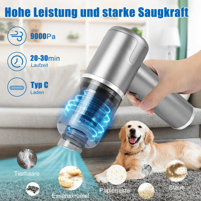 Zabatoco Akku Handstaubsauger, 9000Pa Auto Staubsauger Kabellos Mini Autostaubsauger 2 in 1 Staubsauger Gebläse, Aufladbar Tragbar Leicht Staubsauger für Büro Genutzt, Haus, Küche, Tierhaare