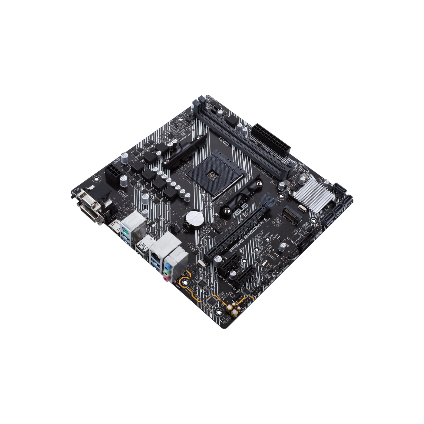 Asus Prime B450M-K II Mainboard Sockel AM4 (mATX, AMD Ryzen, DDR4-Speicher, M.2, SATA 6Gbit/s, USB 3.1 Gen 2 Typ-A)