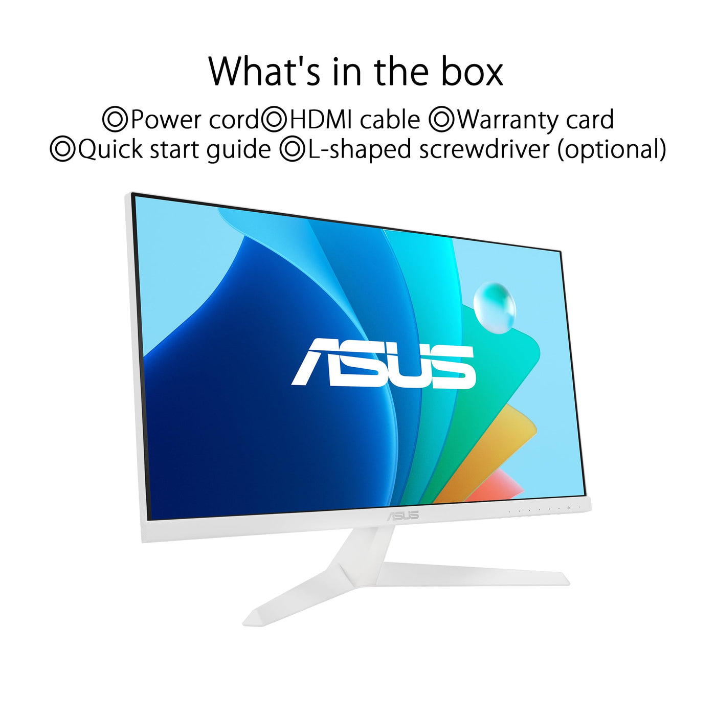 ASUS Eye Care VY249HF-W - 24 Zoll Full HD Monitor - 100 Hz, 1ms MPRT, AdaptiveSync - IPS Panel, Vesa 100x100, 16:9, 1920x1080, HDMI, Weiß