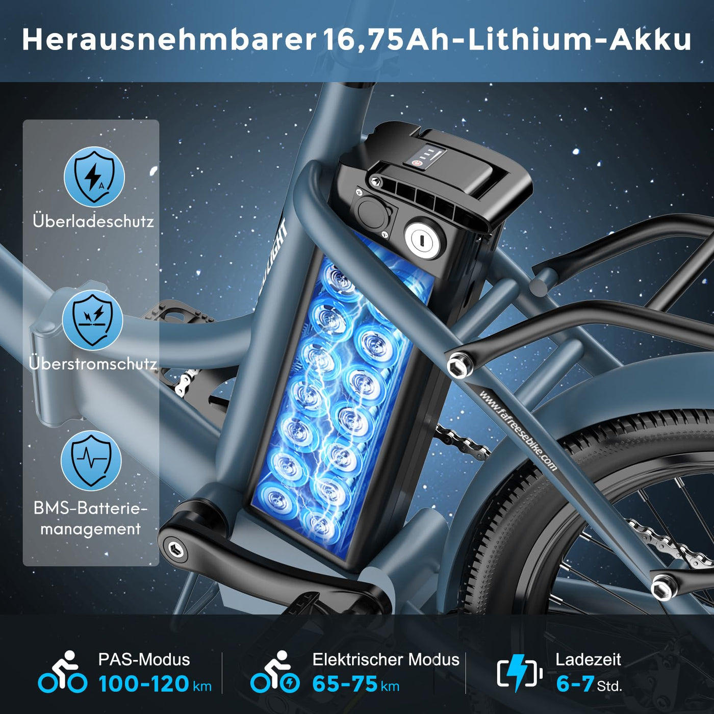 Fafrees F20 Light, ebike klappbar 20 Zoll, City e-Bike Herren Damen 36V 16.75Ah, Elektrofahrrad 250W 25km/h, e Bike klapprad Reichweite bis zu 65-130 km, E-Fahrrad (Schwarz)