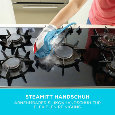 BLACK+DECKER 13-in-1 Dampfbesen Steam-Mop (mit SteaMitt Dampfhandschuh zur Oberflächenreinigung, AutoSelect-Technologie, 180° drehbarer Reinigungsfuß, inkl. 13-tlg. Zubehör) FSMH1321JSM-QS