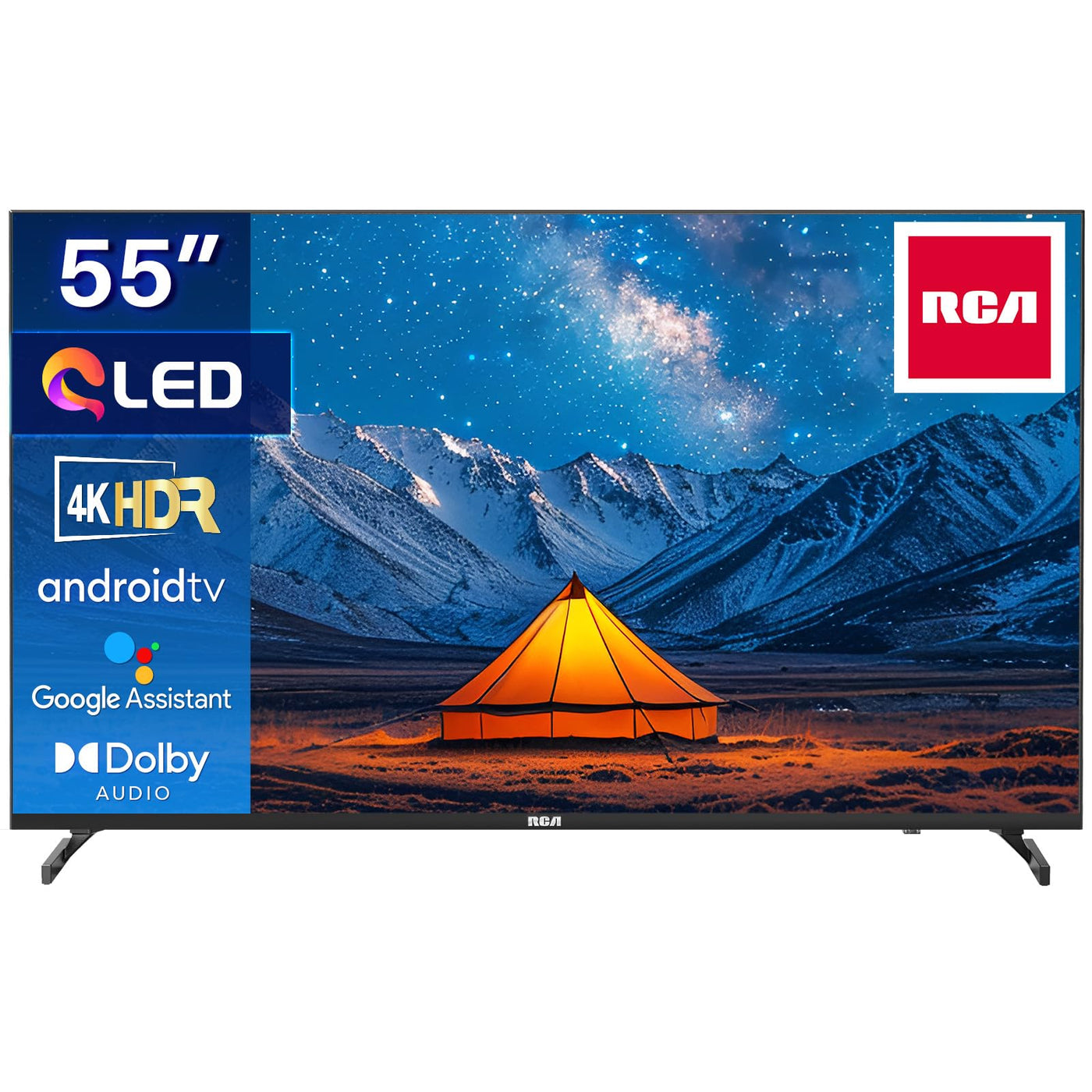 RCA 55 Zoll (139 cm) Smart TV QLED 4K UHD HDR Android Fernseher WiFi, Bluetooth