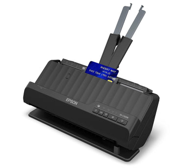 Epson Wi-Fi Scanner ES-C320W, kompakter A4 Business Scanner mit geringem Stromverbrauch, Duplex-Einzugscanner mit vielseitiger Medienverarbeitung, schwarz