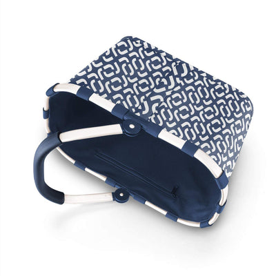 reisenthel carrybag in Signature Navy – Stabiler Einkaufskorb mit viel Stauraum und praktischer Innentasche – Elegantes und wasserabweisendes Design