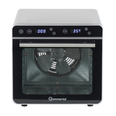 Sommertal Dörrautomat Silence 700 XXL inkl. 8 Edelstahl Dörrgitter, LED-Display, 24h Timer, Temperatureinstellung von (35°C–85°C) einstellbar, inkl. Kochbuch, Profi Dörrgerät, 700W Dehydrator