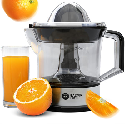 Presse-citron électrique Balter ZP-04 - Rendement élevé en jus, 2 sens de rotation et 2 cônes - Presse-agrumes - Presse-agrumes orange - Passe au lave-vaisselle, sans BPA