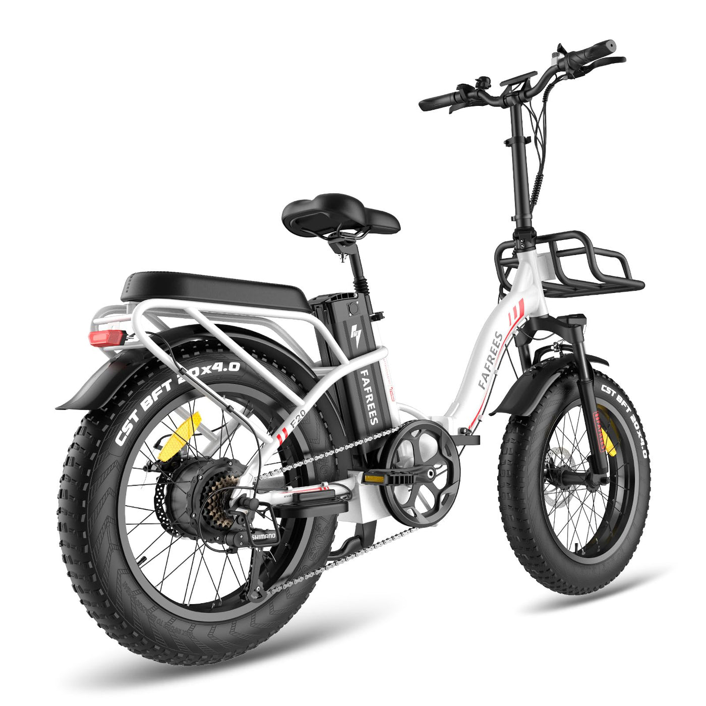 Fafrees F20 Max Elektrofahrräder, Faltbare Elektrofahrrad für Damen und Herren, 20 Zoll E-Fahrrad mit Abnehmbarer 48V22.5Ah Akku, 25km/h, Ebike Max Reichweite 120 km, Weiß