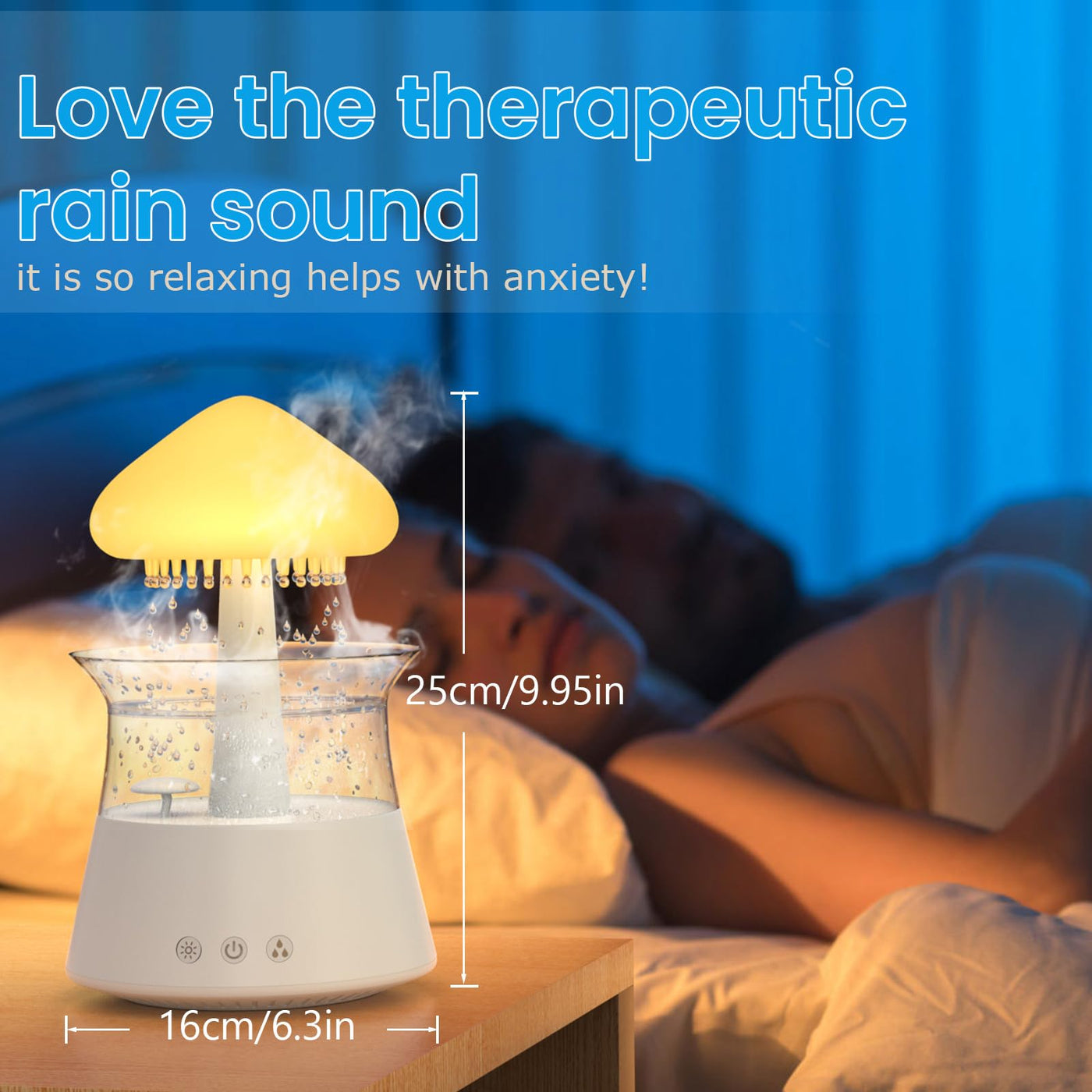 Diffuserlove Regen Wolken luftbefeuchter Rain Cloud Humidifier mit Fernbedienung Pilz Wasser Lampe Raumbefeuchter Schlafzimmer Regentropfen Luft luftbefeuchter Schlafzimmer Air Humidifier