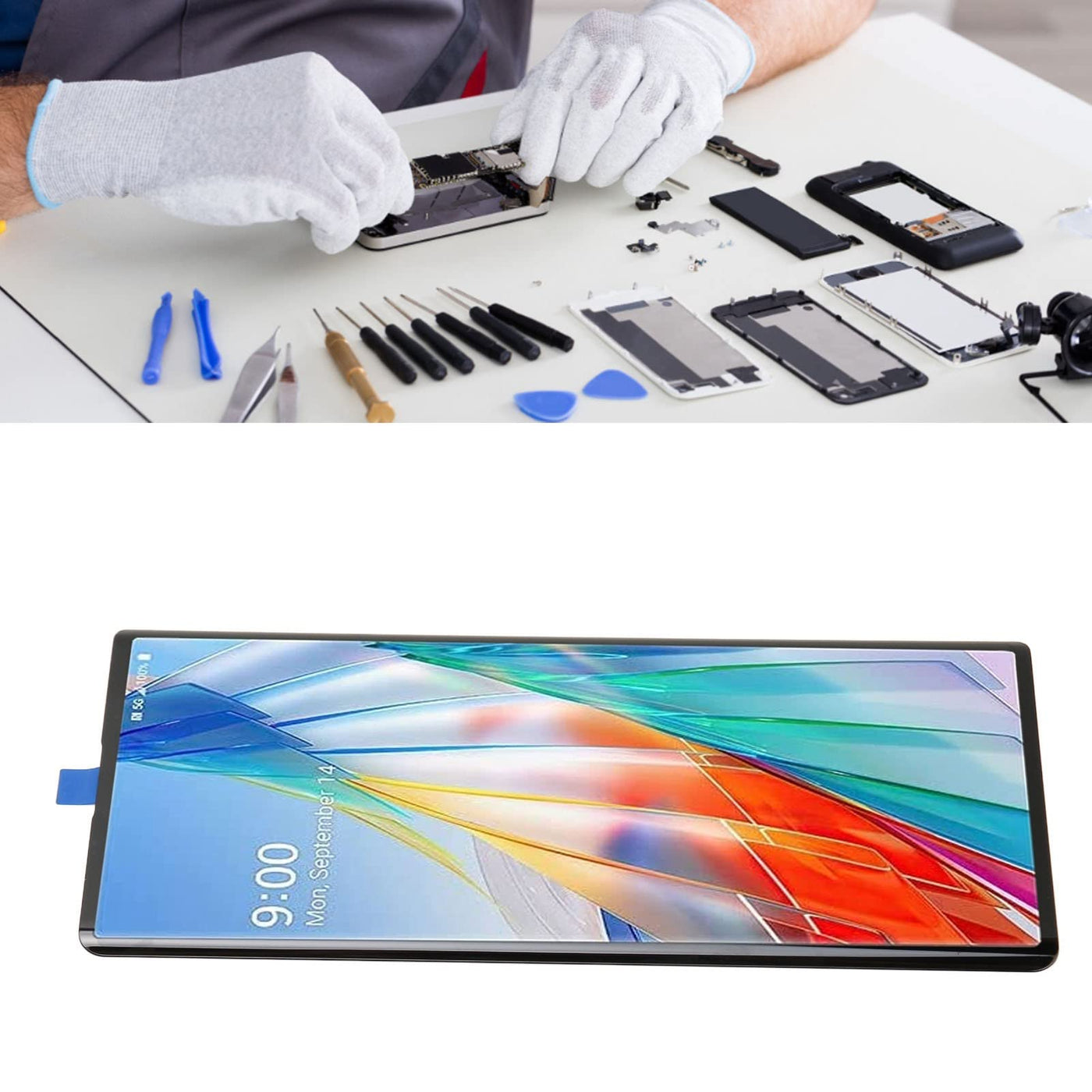 Acouto 6,8-Zoll-LCD-Display mit Touchscreen, Empfindliches Klares Bild, F100N F100VM, Display-Digitizer, Passend für Wing 5G Zur Kontrolle Ihrer Temperatur. Sorgt Dafür, Dass der Motor