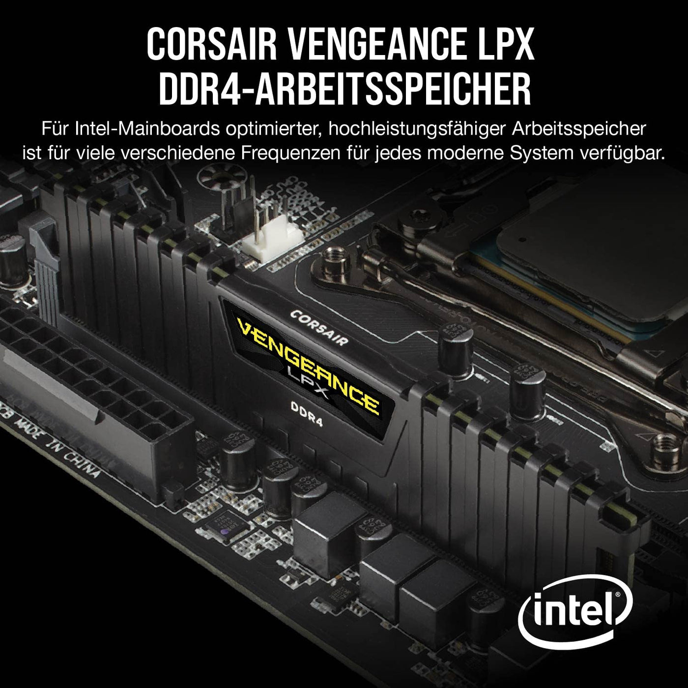 Corsair VENGEANCELPX16GB (2x 8GB) DDR4 3200(Pc4-25600) C16 1.35V Desktop Memory - Schwarz