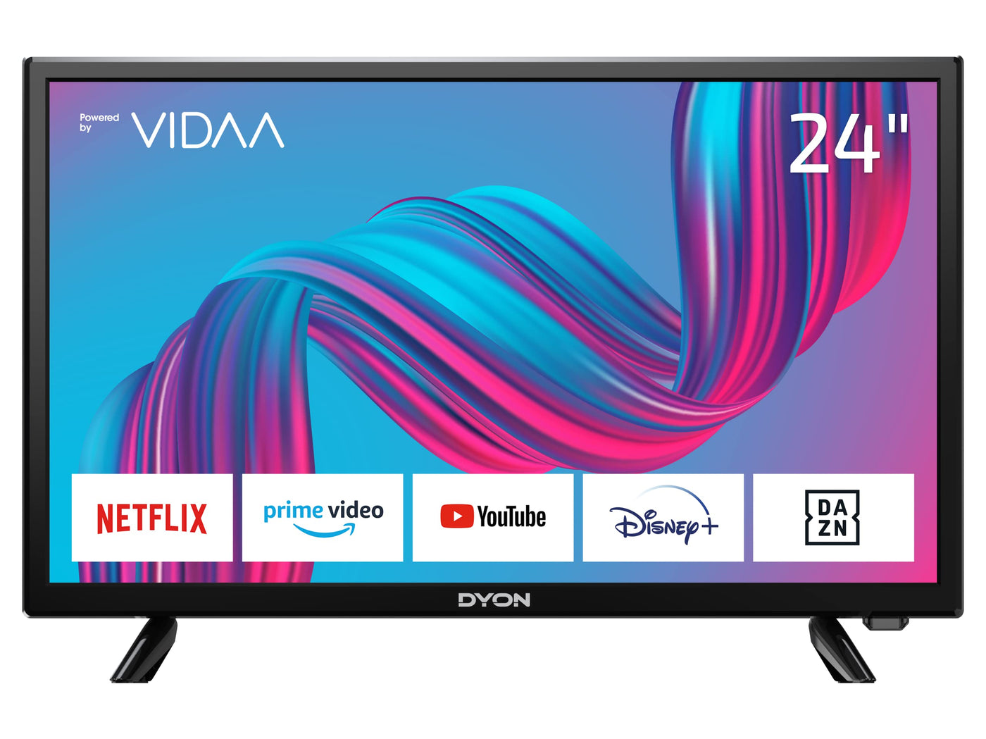 DYON Movie Smart 24 VX 60 cm (24 Zoll) Fernseher (HD Smart TV, HD Triple Tuner (DVB-C/-S2/-T2), App Store, Prime Video, Netflix, YouTube, DAZN, Disney+) [Mod. 2023]…