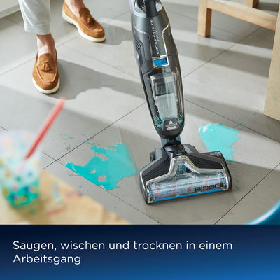 BISSELL CrossWave C6 Cordless, Kabelloser Nass Trockensauger, Saugt, Wischt & Trocknet, Kraftvolle Extraktion von Nasse & Trockene Schmutz, 3-in-1 Waschsauger, Nasssauger, Mehrflächenreinigung, 3566N